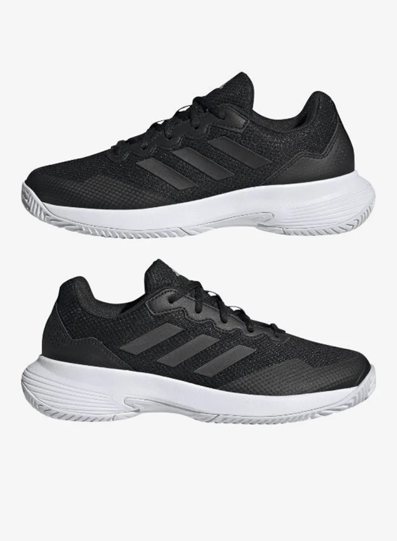 Adidas CBLACK/CBLACK/SILVMT Gamecourt 2 W Black Tennis Shoes  | Best Price UAE