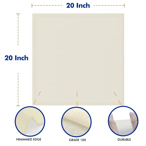 New England Stories 8 PCS Reusable Cheesecloth, Grade 100, 20x20 Inch Hemmed Cheese Cloth for Straining Craft, 100% Cotton Unbleached Cloth Strainer for Cooking, Baking, Juicing, Cheese Making - Image 2