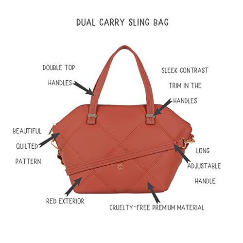 Baggit Women Bowling Handbag (RED) - Image 2