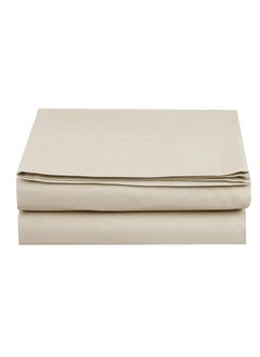 Elegant Comfort Premium Hotel Quality 1 Piece Flat Sheet Luxury And Softest 1500 Premium Hotel Quality Microfiber Bedding Flat Sheet Wrinkle Free Stain Resistant California King Cream  - Image 1