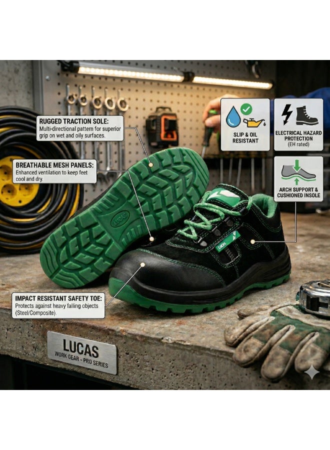 Lucas Nevis Low Ankle Steel Toe Industrial Safety Shoes, Lightweight Comfortable Work Footwear with Non Slip Grip and Puncture Proof Protection for Construction and Outdoor Use for Men and Women - Image 4
