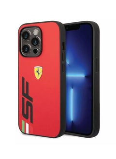 Ferrari Ferrari Pu Leather Case With Printed Big Sf Logo For Iphone 15 Pro  Red  - Image 1