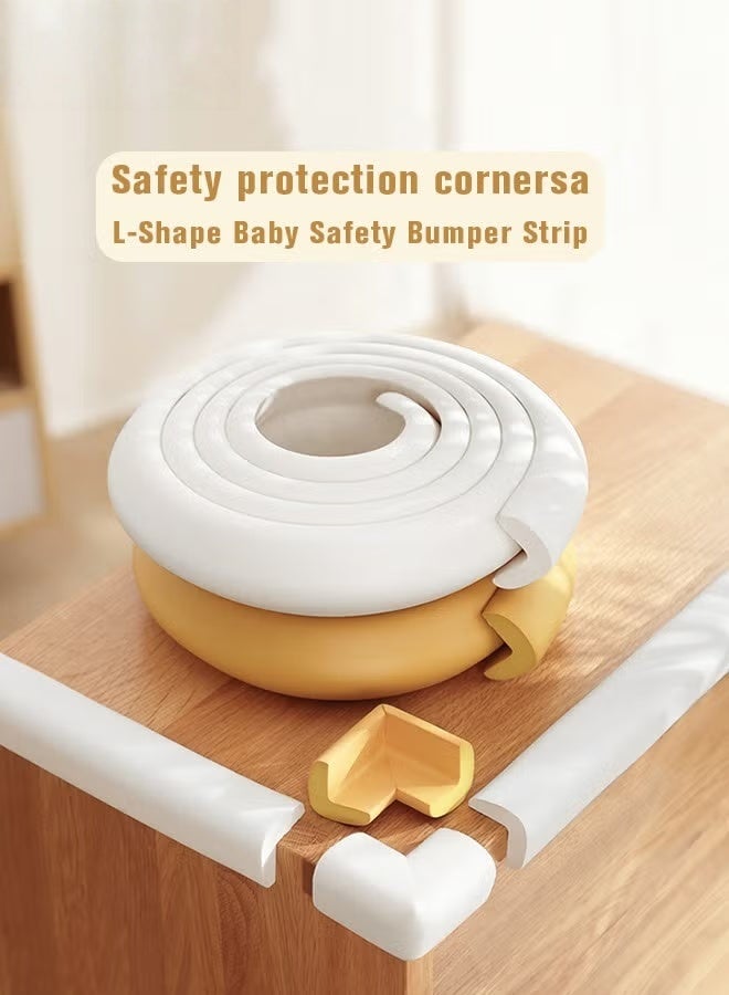 HOOKOR Baby Proofing Edge and Corner Guard Protector Set For Furniture Or Tables, 4m Edges & 8 Foam Corners - Image 2