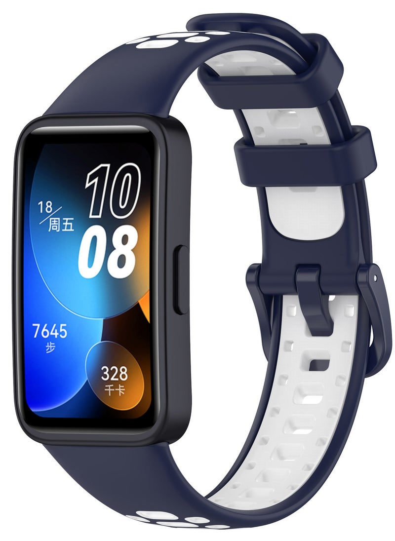 HW Suitable For Huawei 8/9 Wristband Dual Color Silicone Watch Strap  - Image 1