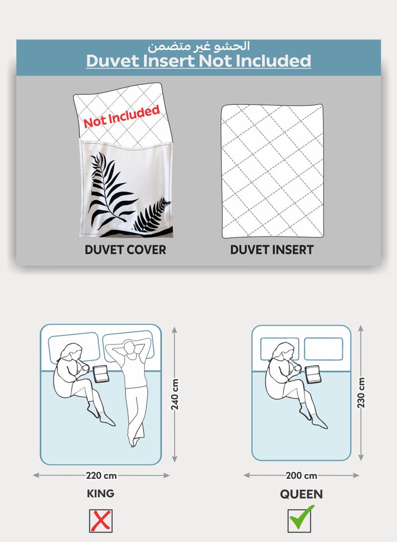 Donetella Printed Duvet Set, Queen Size Fits 150x200 cm - 6-Pcs Bed Set, Microfiber Fabric - 1 Duvet Cover, 1 Fitted Sheet, 2 Pillow Shams, 2 Pillowcases (Filler Not Included) - Image 2