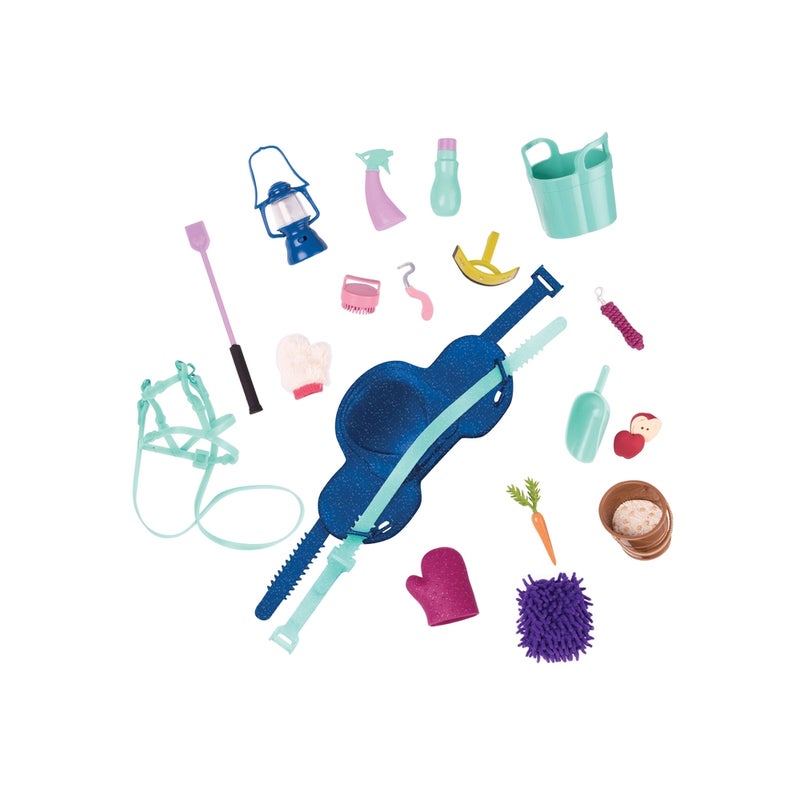 جليتر جيرل اسطبل الأحصنة مع الأكسسوارات لدمي 18 بوصه - GG57000Z - Image 4