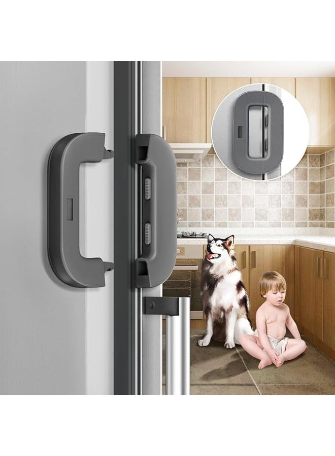 Child Safety Door Locks Self Adhesive Cabinet Locks and Refrigerator Fridge Freezer Door Lock for Toddler Kids Refrigerator Fridge Cupboard Wardrobe Multi-Usage [1pcs] - Image 1