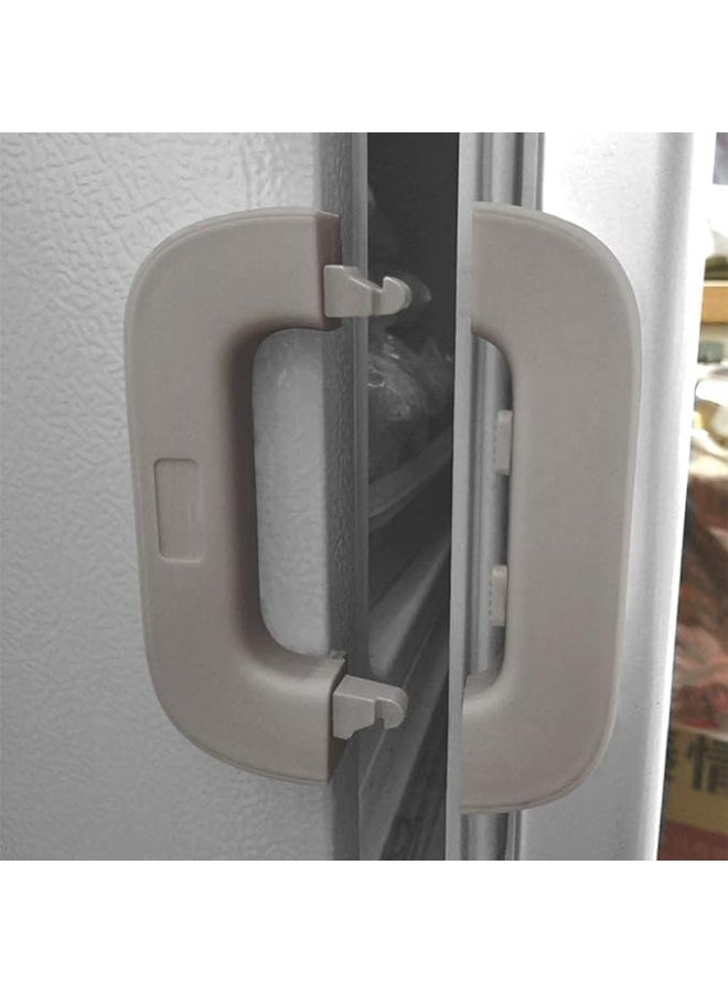 Child Safety Door Locks Self Adhesive Cabinet Locks and Refrigerator Fridge Freezer Door Lock for Toddler Kids Refrigerator Fridge Cupboard Wardrobe Multi-Usage [1pcs] - Image 3