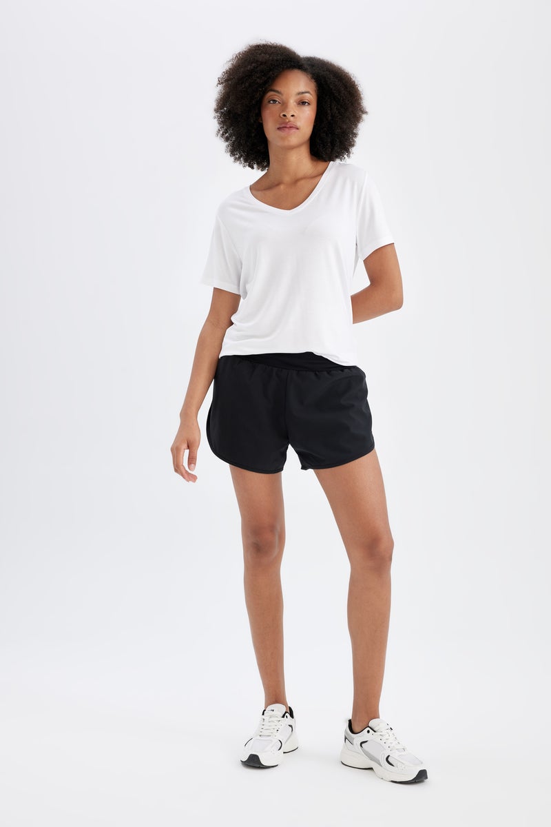 DeFacto Black Woman DeFactoFit Sports Short Leg Woven Shorts Casual - Image 1