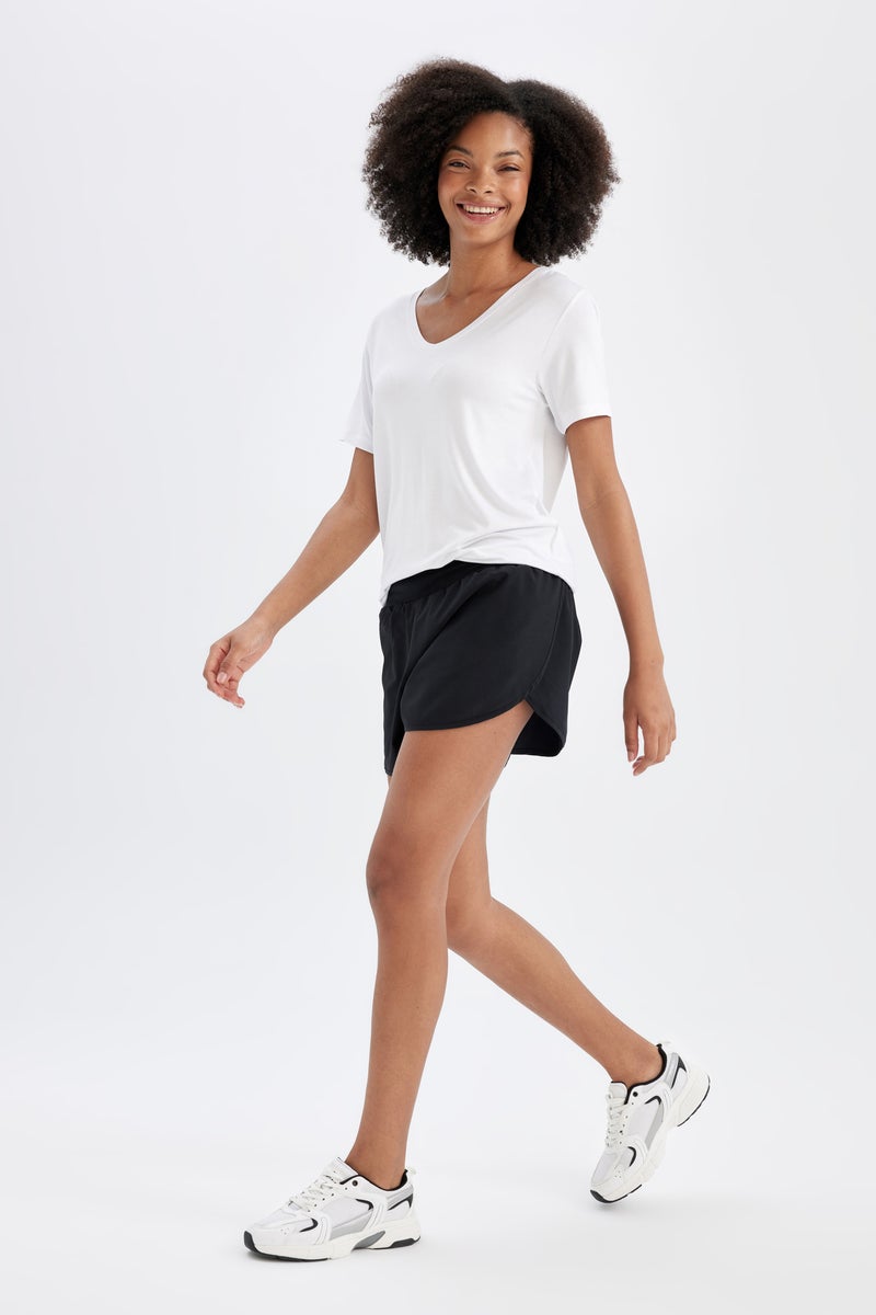 DeFacto Black Woman DeFactoFit Sports Short Leg Woven Shorts Casual - Image 2