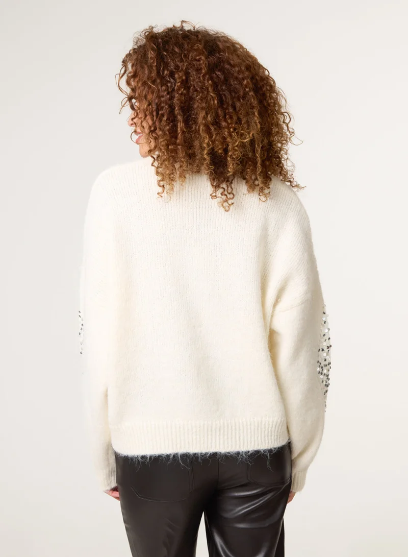 Blue Vanilla Diamond Sequin Jumper