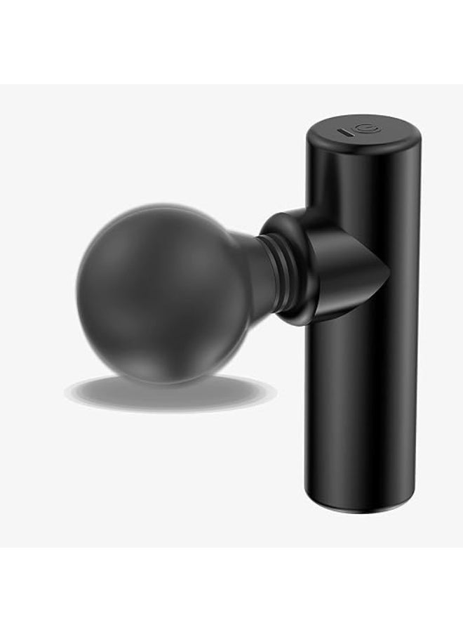 مسدس تدليك احترافي محمول-، جهاز تدليك قوي محمول باليد لتدليك العضلات العميقة واسترخاء الوجه وتخفيف الالم-مع شحن USB، تعمل بتقنية الاهتزاز لتدليك الرقبة والظهر ( اسود) - Image 1