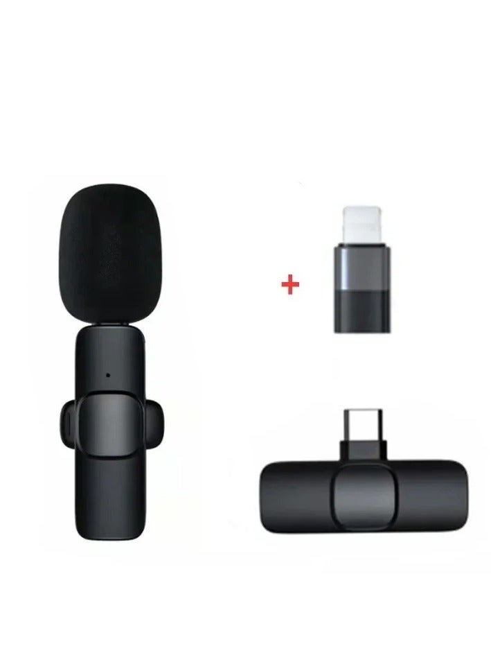 Wireless Lavalier Microphone for Type-C Phones - Plug and Play Wireless Microphone with 1 Microphone. For USB-C Android Phones and iPhones Video Recording - Interviews - Vlog - Auto Sync and Noise Reduction - 2.4 GHZ  - Image 1