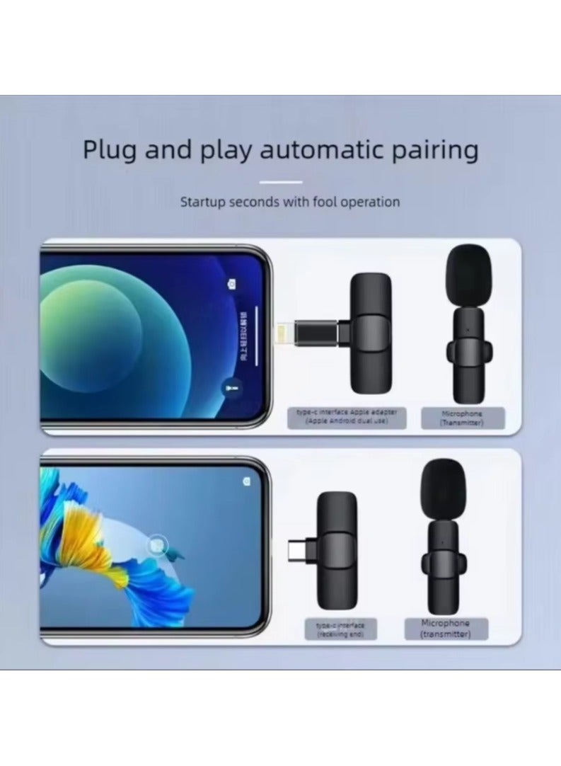 Wireless Lavalier Microphone for Type-C Phones - Plug and Play Wireless Microphone with 1 Microphone. For USB-C Android Phones and iPhones Video Recording - Interviews - Vlog - Auto Sync and Noise Reduction - 2.4 GHZ  - Image 2