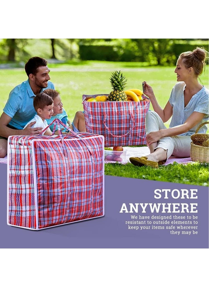 MARKQ Laundry Bags With Zip & Handle 2 Pack Heavy Duty Reusable Storage Bag For Clothes Moving House Grocery Shopping Bag Large  86 x 73 x 35 cm  - Image 5