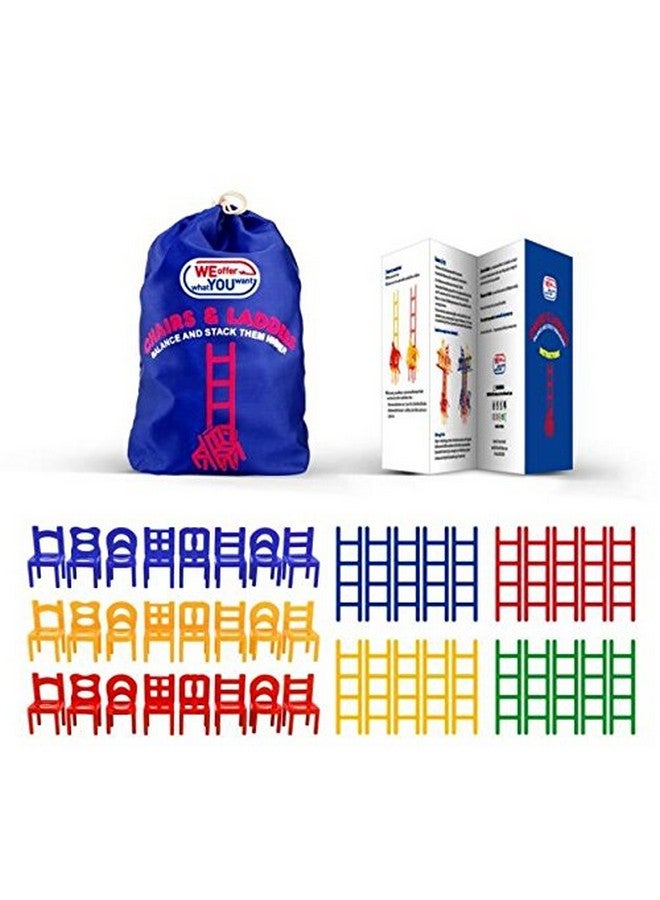 WEofferwhatYOUwant WEofferwhatYOUwant Chairs and Ladders Family Game - Fun Stacking Balance Game for Kids & Adults - 44 Pieces - Great for Parties & Game Nights  - Image 5