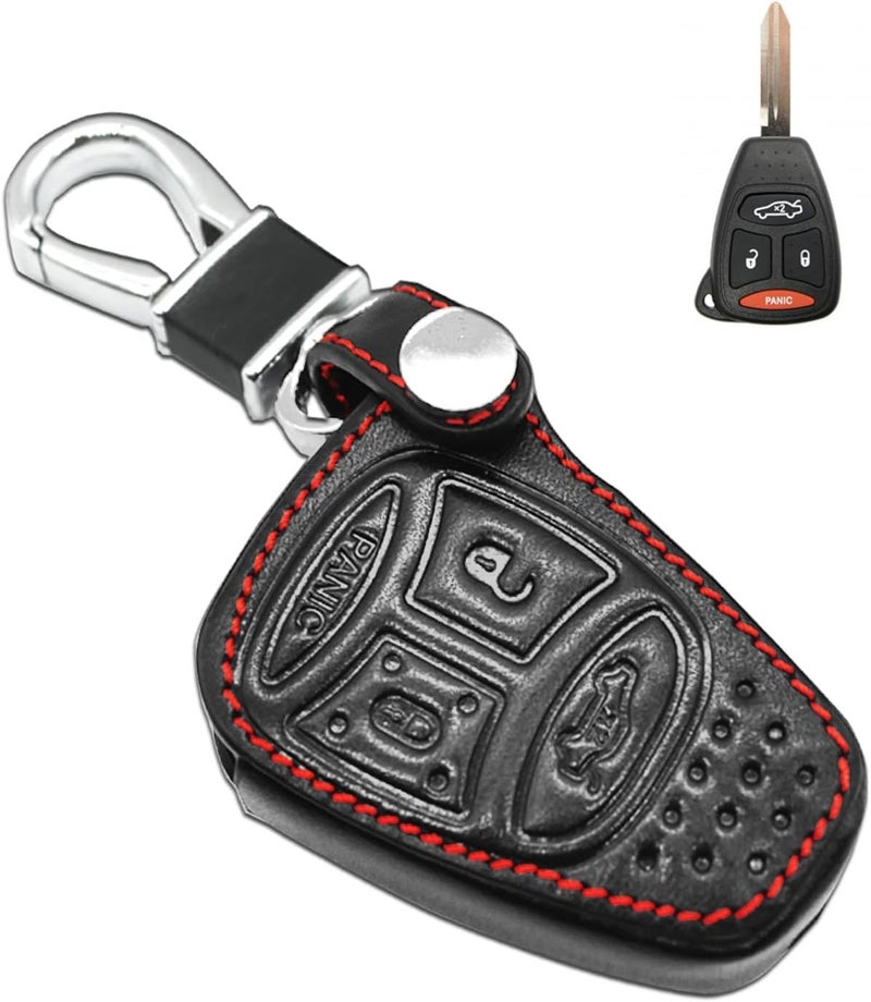 MECHCOS Leather Key Fob Cover for Jeep Models - Image 1