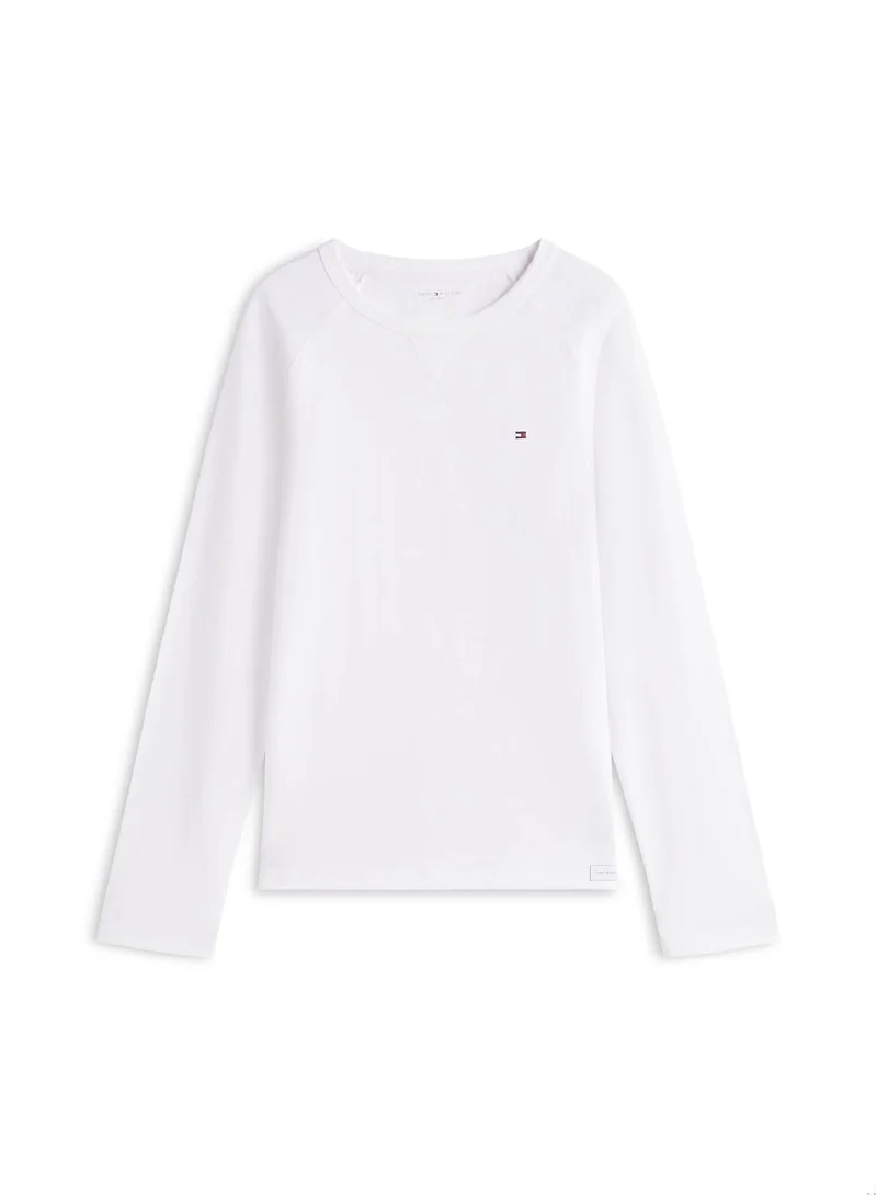 Tommy Hilfiger Th Optic White 000001 Long Sleeves Lounge T-Shirt for Men | Best Price UAE