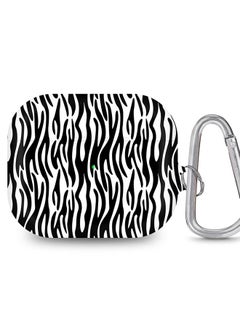StylePods Case for Airpods 3rd Gen Case With Anti-Lost Keychain - Zebra Stripes