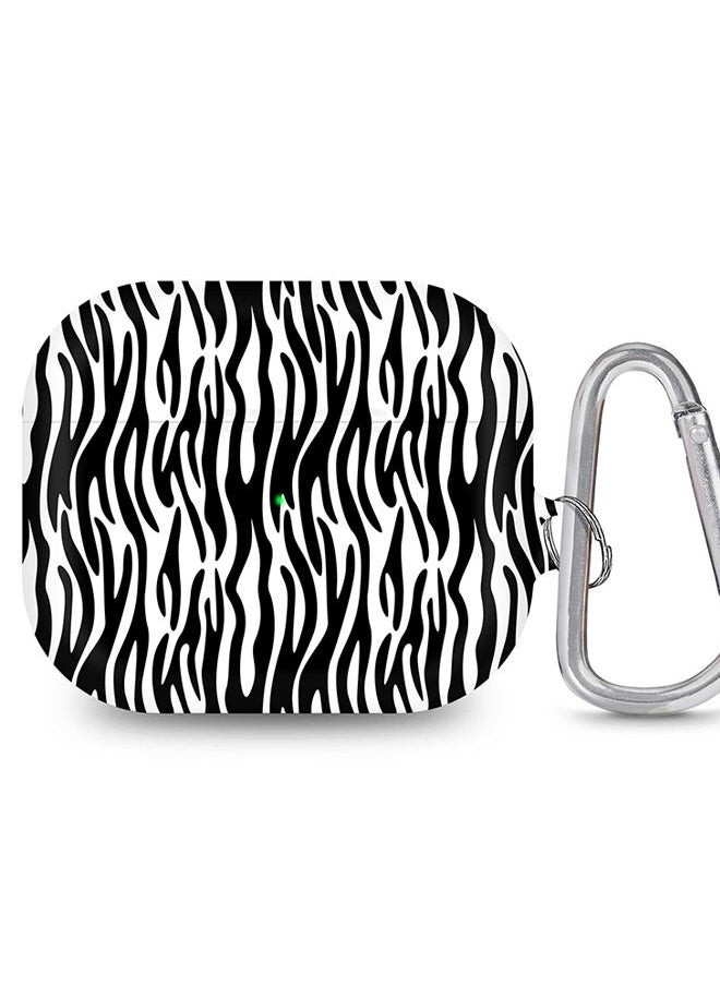 Stylizedd - StylePods Case for Airpods 3rd Gen Case With Anti-Lost Keychain - Zebra Stripes - Image 1
