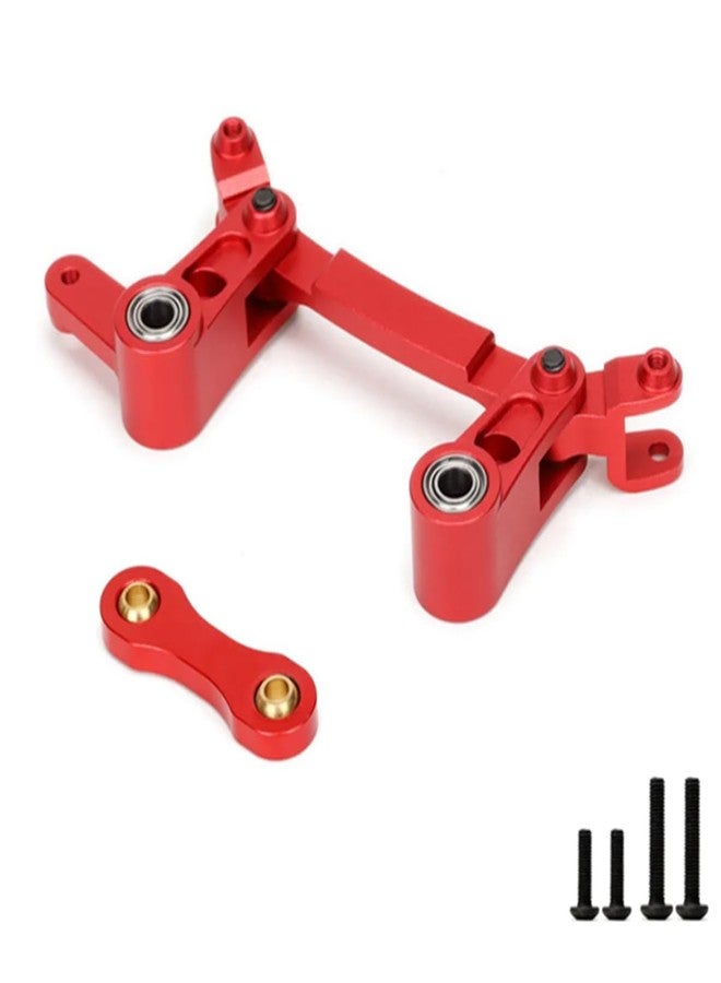 قطع غيار مُحسّنة من الألومنيوم لذراع التوجيه ووصلة التوجيه لسيارات Arrma 1/10 Granite Senton 3S MEGA و Big Rock Kraton Outcast 4S و 1/8 Typhon 3S MEGA، بديل للرقم AR340132 ARAC3020 (أحمر) - Image 3