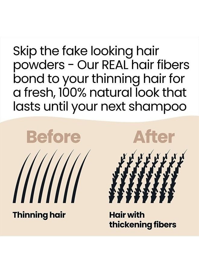 hair illusion - Brown Real Hair Fibers for Thinning Hair - 100% Natural Texture, Non Synthetic Hair Fibers - Bald Spot Cover Up for Women & Men - 38 Gram - Image 1