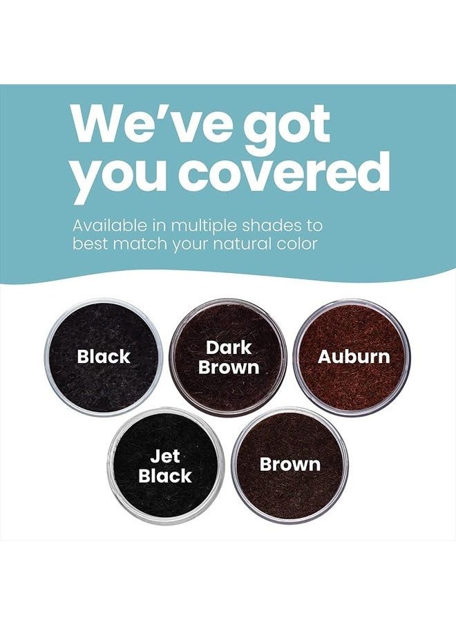 hair illusion - Brown Real Hair Fibers for Thinning Hair - 100% Natural Texture, Non Synthetic Hair Fibers - Bald Spot Cover Up for Women & Men - 38 Gram - Image 1