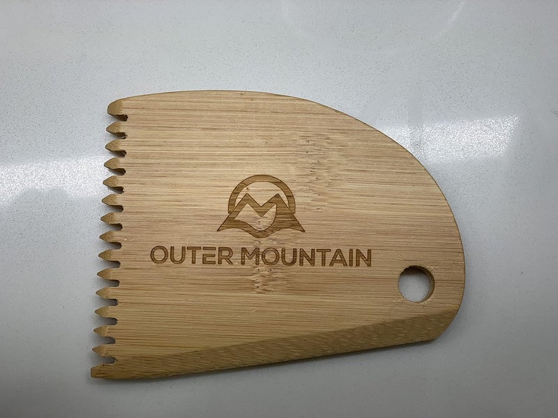 Outer Mountain Surfboard Wax Comb - Bamboo Surfboard Wax Scraper & Surf Wax Remover - Surfer Gift - Image 3