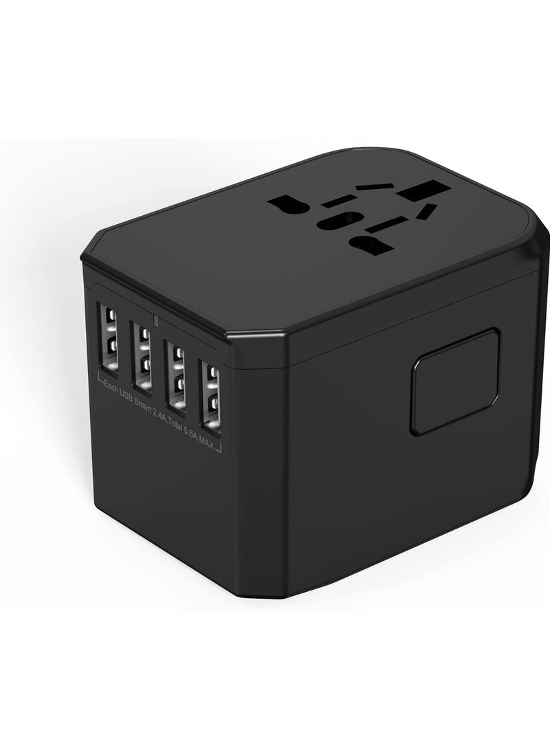 Rock Pow Universal Travel Adapter with 4 Ultra-Fast USB Port and 1 Ultra-Fast USB Type C Port and Power Socket Worldwide Plugs UK EU US AU Auto Switch  - Image 3