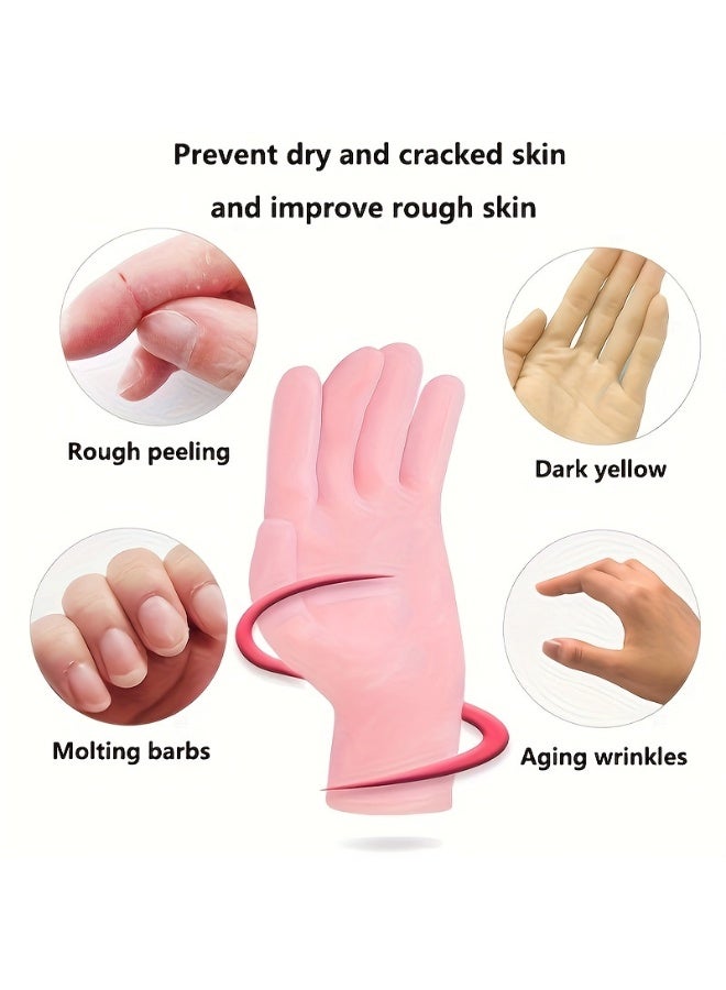Chabeia 2-Pack Silicone Moisturizing Gloves Exfoliate to Prevent Dry Hands and Leave Hands Smooth and Soft Hand Care Tool - Image 5