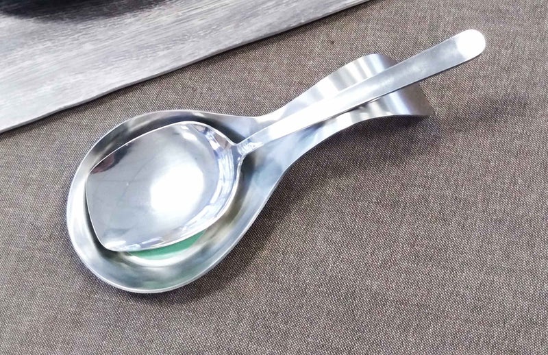 TableCraft Products HB1 Single Spoon Rest, Stainless Steel Brushed - Image 2