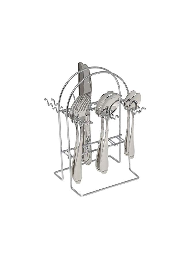 Winsor طقم أدوات مائدة من الفولاذ المقاوم للصدأ مكون من 24 قطعة مع حامل WR4000-24PR - Image 2