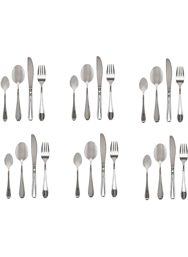 Winsor طقم أدوات مائدة من الفولاذ المقاوم للصدأ مكون من 24 قطعة مع حامل WR4000-24PR - Image 1