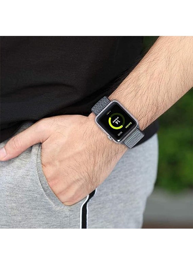 CHENYA - Nylon Band Compatible with Apple Watch 42mm 44mm 45mm iWatch 6/SE/5/4/3/2/1 Strap, Fit for iPhone Watch Band Women Men Stretchy Elastic Braided Ventilate Bracelet(Celestial Teal) - Image 1