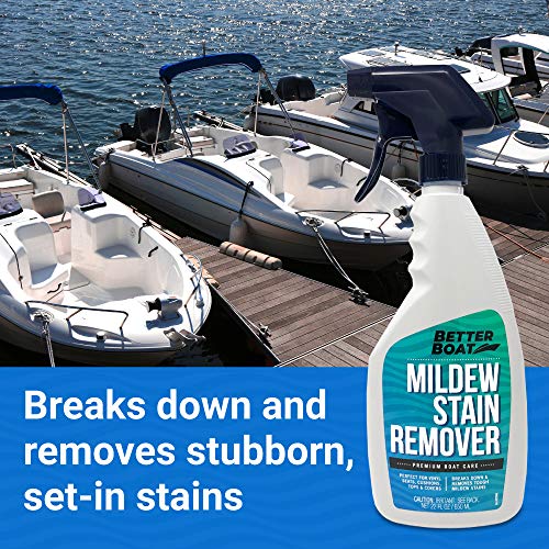 Better Boat منظف مزيل البقع، 22 أوقية، لمقاعد القوارب، الأقمشة، الكانفاس، السجاد، والفينيل، يزيل البقع من القوارب، المركبات الترفيهية، السيارات، الحمامات، جدران الدش، أثاث الفناء، والوسائد، تركيبة رذاذ - Image 4