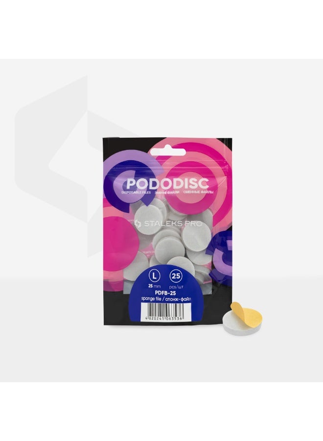 STALEKS PRO أقراص إسفنجية قابلة للتصرف لقرص البيديكير - PODODISC L | إكسبيرت 25 (25 قطعة) - Image 2