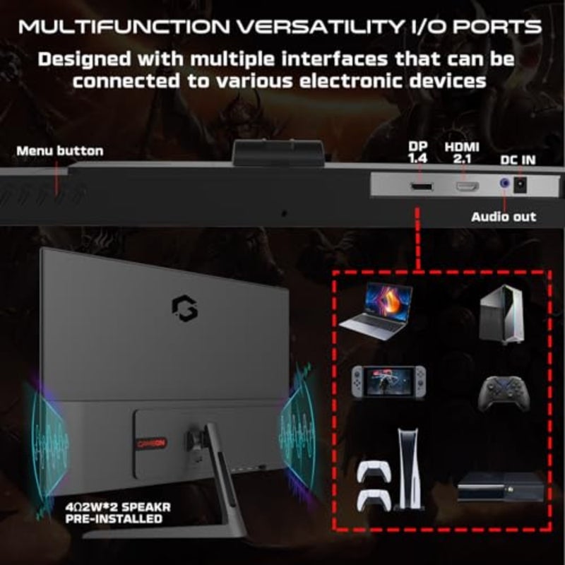 GOESP24240IPS Esports Series Gaming Monitor 24 IPS Display FHD Resolution 240Hz Refresh Rate 0.5ms MPRT Response Time FreeSync Adaptive-Sync + VRR Low Blue Light Black - Image 4