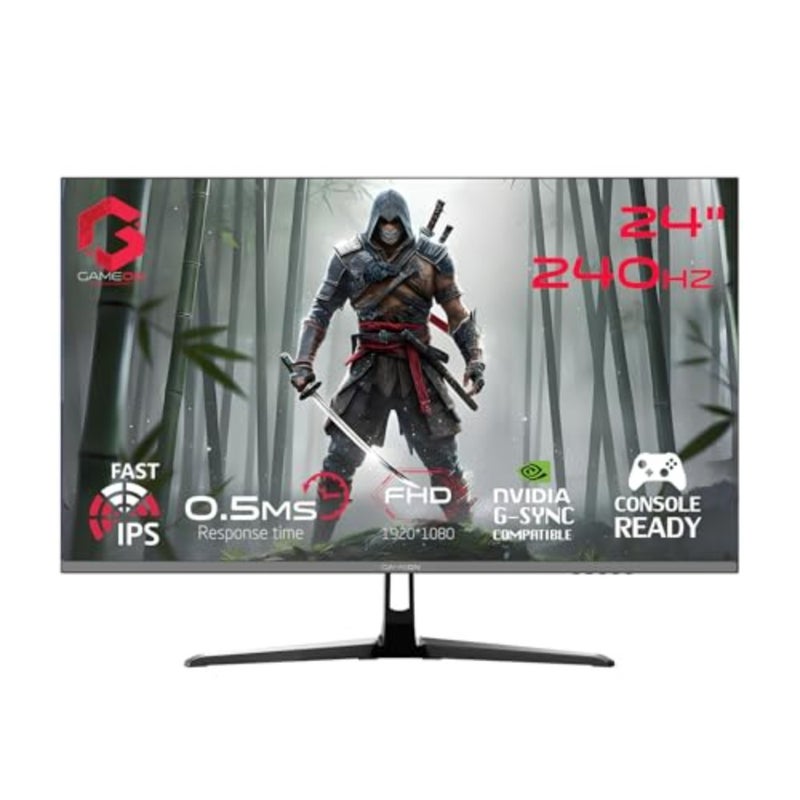 GOESP24240IPS Esports Series Gaming Monitor 24 IPS Display FHD Resolution 240Hz Refresh Rate 0.5ms MPRT Response Time FreeSync Adaptive-Sync + VRR Low Blue Light Black - Image 1