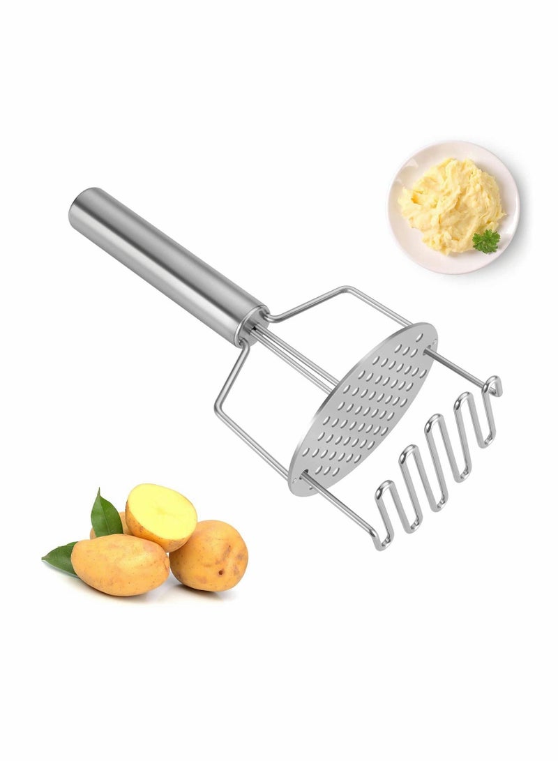 SYOSI Potato Masher Stainless Steel, Potato Ricer for Banana Bread, Pumpkin Puree and Vegetables, Mashed Potatoes Masher, Baby Food, Fruits, Vegetables, Baking, Easy to Clean  - Image 1