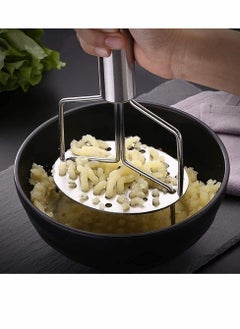 SYOSI Potato Masher Stainless Steel, Potato Ricer for Banana Bread, Pumpkin Puree and Vegetables, Mashed Potatoes Masher, Baby Food, Fruits, Vegetables, Baking, Easy to Clean  - Image 5
