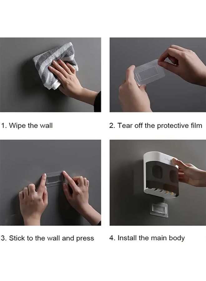 3Pcs No Drill Wall Mount Adhesive Hooks Bathroom Accessories Set A13.5 - Image 5