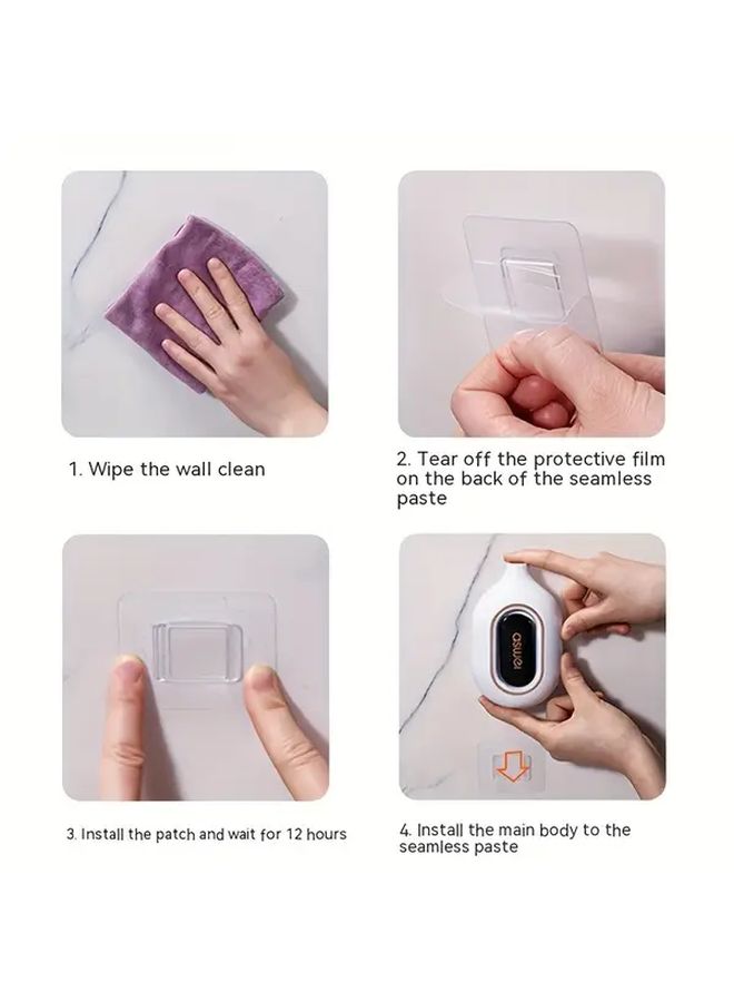 3Pcs No Drill Wall Mount Adhesive Hooks Bathroom Accessories Set A13.5 - Image 4
