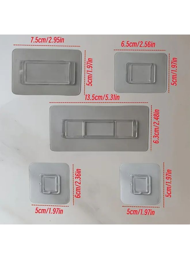 3Pcs No Drill Wall Mount Adhesive Hooks Bathroom Accessories Set A13.5 - Image 3