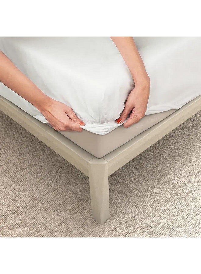 Wakefit شراشف سرير قطنية من ويكفيت | شراشف مطاطية 215 TC، شراشف سرير ملكي مع 2 غطاء وسادة | جرانيت أزرق - 78x60 بوصة - Image 5