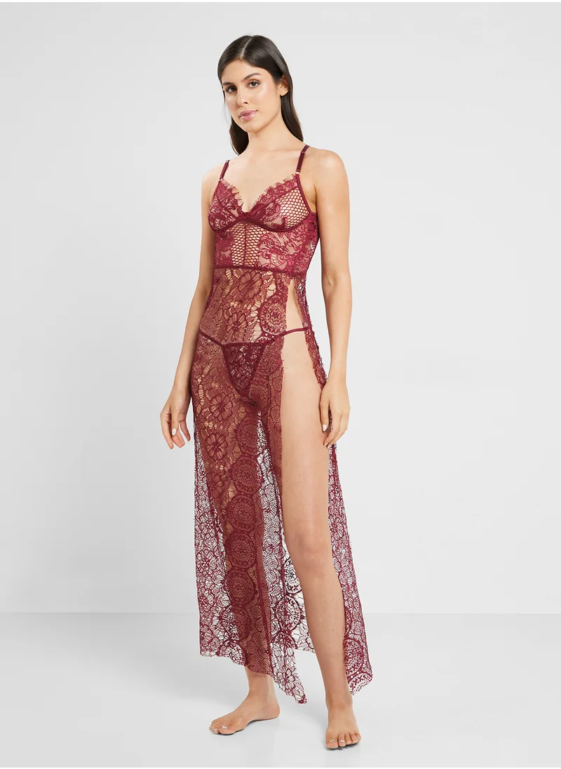 ELLA Lace Longline Slip Dress