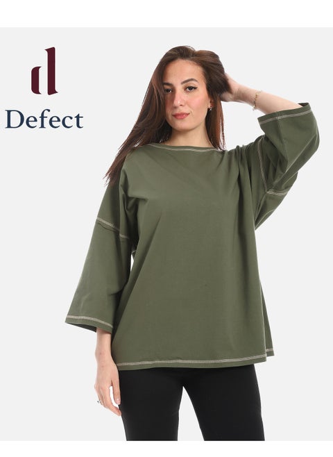 Casual Oversized T-shirt With A Round Neck