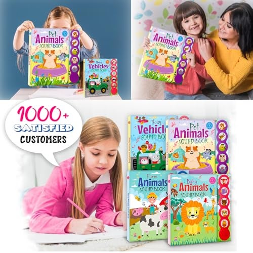 BRIJBASI Pet Animals Sound Book | Interactive Storybook with Realistic Animal Sounds | Fun Learning Board Book for Toddlers and Kids - Image 4