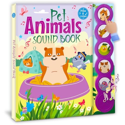 BRIJBASI Pet Animals Sound Book | Interactive Storybook with Realistic Animal Sounds | Fun Learning Board Book for Toddlers and Kids - Image 1