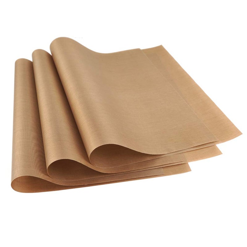FoRapid PTFE Teflon Sheet NonStick Oven Liners Barbecue Grill Mat Baking Sheet Reusable Washable  Use Up to 500 Craft Mat for Baking Cooking BBQ Grilling Roasting 16x2440x60cm 3 Pack