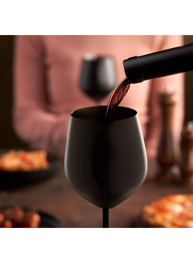 Stainless Steel Wine Glass - 18 oz - Unbreakable Wine Glasses for Travel, Camping and Pool - Fancy, Unique and Cool Portable Metal Wine Glass for Outdoor Events (Color : Black) - Image 5